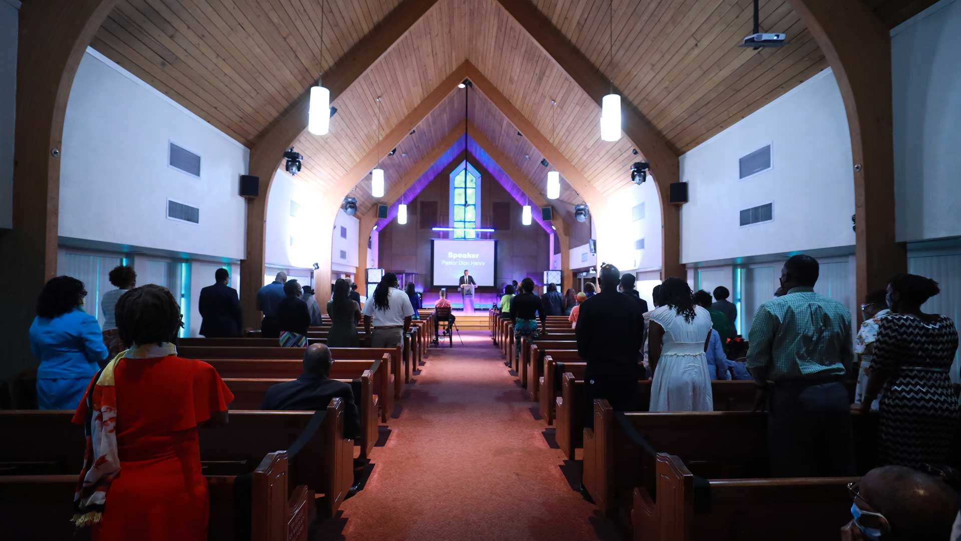 Inside view of church